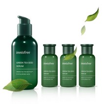 NEW 이니스프리(Innisfree) 그린티 씨드 바이옴 고수분 세럼 160ml+90ml (신형), 아미노산 풍부 생녹차수와 5중 히알루론산 속보습 케어