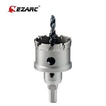 건식코아드릴 마그네틱드릴링머신 탁상드릴 두꺼운 금속용 EZARC 카바이드 홀 커터 스테인리스 스틸 금속 파이프 및 경질 재료용 딥 컷 홀 톱 CHS-16-54mm 102, 54mm