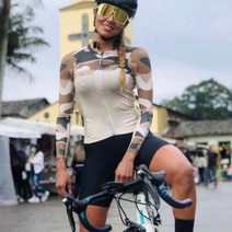 사이클링 의류 Go Rigo 긴 소매 자전거 턱받이 반바지 세트 여성 산악 착용 정장 Ropa Ciclismo Team Cycling Jersey, suit 2_S