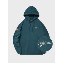볼컴 캠퍼 캘리그라피 컴포트핏 후드티셔츠(그린)
