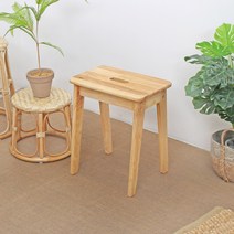 에코상사 고무나무 원목 다용도 사각스툴 인테리어 의자, 내츄럴