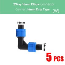 16mm PE 튜빙 워터 커넥터 정원 관개 피팅 x 3/8 1/4 1/8 6.0mm 파이프 커플 링 어댑터 조인트 감소, [23] Wx5pcs