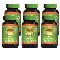 NUTREX HAWAII Pure Hawaiian Spirulina 1000mg 에뉴티아아리엑스 허와이투 스피룰리나 퍼시피카 3000mg 타블렛 180 ct 1팩, 6팩