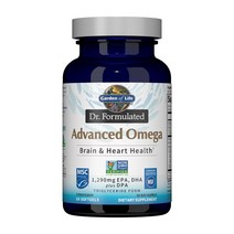 가든오브라이프 닥터 포뮬레이티드 어드밴스드 오메가 1290 mg 시트러스 맛 60 소프트젤, 4병, 60정