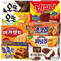 파이과자8종(촉촉한초코칩+오뜨쇼콜라+오뜨치즈+마가렛트+몽쉘생크림+빅파이딸기+초코칩쿠키+피넛칩쿠키), 1세트