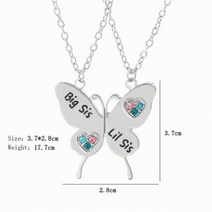 우정 자매 커플 목걸이 베프 선물 템 인 여자 자매를위한 거대한 펜던트 목걸이에 대한 공격 최고의 친구 연인 나비 버거 튀김 초커 체인 JewelryGift