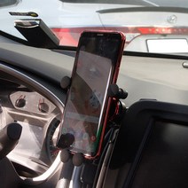 더뉴말리부 센터페시아 송풍구 일체형 휴대폰 거치대, 레드, 1개