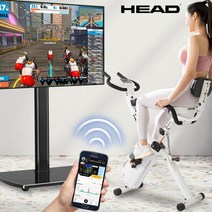 HEAD정품 블루투스내장 접이식 실내자전거 BC3100 즈위프트, 색상:블랙, BC3100-블랙