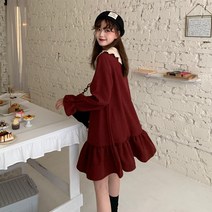 빅사이즈원피스 결혼식원피스 돌잔치원피스 프렌치 복고풍 피시테일 스커트 인형 칼라 드레스 여성용 작은