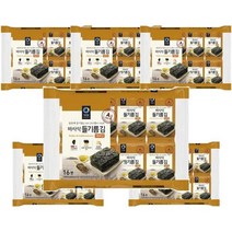 청정원 아침메뉴추천 바사삭 들기름 재래김 도시락 김 반찬 맛있는 어린이간식 간단한요리 간편식 4g 16봉 6개, 43세트