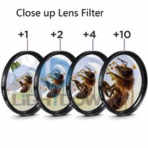Lightdow-매크로 클로즈업 렌즈 필터 49mm- 77mm 캐논 니콘 소니 카메라 호환, 40.5mm