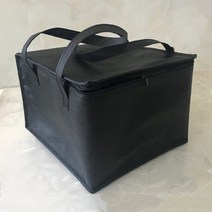 소풍도시락통 직장인도시락통 칸칸이반찬통 절연 열 냉각기 가방 시원한 점심 식품 음료 상자 음료 저장 큰 사각형 냉장 가방 지퍼 피크닉 주석 호일 식품 가방, 검은색, 25x25x20cm