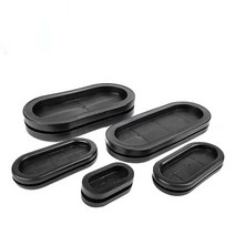 검은 타원형 양면 씰 그로밋 13x27mm-50x75mm 고무 플매트 카펫 러그 O-링 와이어 보호 코일 가스켓, [12] 40x110mm(1pcs)