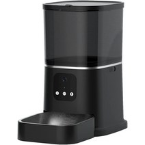 인텔리전스 피더 타이밍 정량 원격 먹이 6L 개 WiFi 자동 애완 동물 고양이 APP 제어 (Color : Chic Black, 한개옵션0