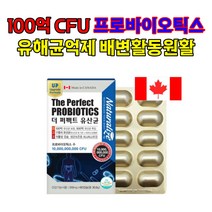 캐나다 퍼펙트 100억유산균 60c 알루알루 캡슐 alualu 식물성캡슐 비피더스유산균 배에가스