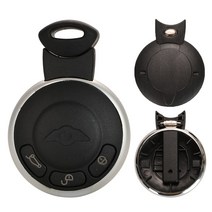 자동차 킥매트 자동차 키케이스Jingyuqin 스마트 원격 자동차 키 fob 쉘 bmw 미니 쿠퍼 r56 3 버튼 열쇠가, 01 No Battery Holder, 01 No Battery Holder