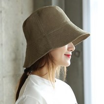 체리플로피 벙거지모자 봄 여름 여자 남자모자 린넨 넓은챙 딥 버킷햇 리넨스탠심플햇 (3컬러) - 주문시 색상이름 확인필수!!