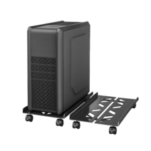 컴퓨터받침대 데스크탑 컴퓨터본체 PC 스틸 받침대 거치대, 스틸데스크탑받침대 블랙, 1개