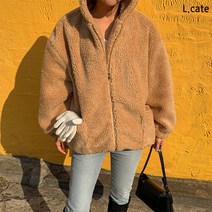 엘케이트 여성 후드 집업 LRT3446 여자 박시핏 덤블 아우터