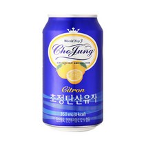 초정탄산수 유자 350ml 24개 캔/ 음료수 탄산음료