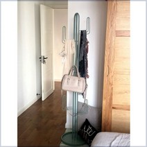 시스템행거 다이소 이케아 스타일 간단하고 쉬운 거실 코너 옷걸이 선인장 바닥 침실 현대 북유럽 코트 랙