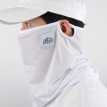 지원군몰 귀걸이형 에어로쿨 메쉬 쿨 넥워머 얼굴 자외선차단 골프 햇빛가리개 남성 여성 여름용 멀티스카프, 흰색