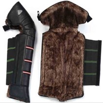 쾌락 쇼핑 오토바이 방한 무릎 보호대 발 토시 바이크 겨울, 롱 무릎 보호대 ( 동물 모방 모피)