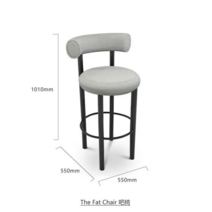편한식탁의자 2인용 모던 가정용 카페 홈 테이블, 바 의자연회색 린넨  탈부착 방석 코트