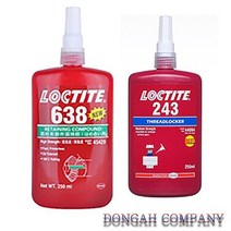 록타이트 혐기성 나사고정제 272/638/243 250mll, 638(250ml)