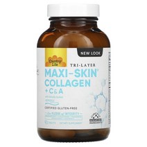 컨트리라이프 맥시 스킨 콜라겐 + C & A 타블렛, 90개입, 1개