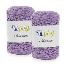 쎄비 필 트위스트 마크라메 뜨개실 2p, 20 보라