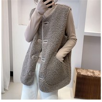 레모니아 양털조끼 뽀글이 후리스베스트 인조 빅사이즈 LM00884