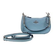 COACH 여성용 테리 숄더백 블록 시그니처 캔버스 Im/Black Cherry With COACH Motif - Shearling