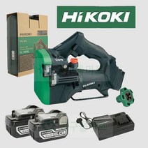 히타치 히다찌 충전 전산볼트 커터 14.4V 6.0Ah 배터리 2개 컷팅기 커터기 절단기 에어콘 닥트 공사, 1개
