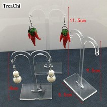 진열용품 매장집기 행사매대패션 3 개/대 투명 유리 귀걸이 쥬얼리 디스플레이 랙 스 터 드 주최자 보석 옷, 한개옵션1, 01 CLEAR