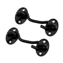 Ulifestar 헛간 도어 래치 7.6cm(3인치) 튼튼한 스테인리스 스틸 게이트 래치 잠금 장치 캐빈 후크 아이 후크 창문 슬라이딩 도어 뒷문 옷장 문 현관 울타, 3‘’