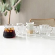 플리츠 손잡이 글라스 6타입 (카페유리컵), 타입6 - 550ml