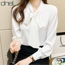 드넬 실크리본블라우스DWB24099A