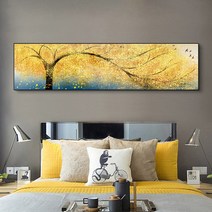 황금 금빛 잎사귀 나뭇잎 재운 금전수 대형 보석십자수 원형 비즈 큐빅 전제수 이사 집들이 선물, 150x50cm