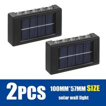 정원꾸미기 태양열 태양광 정원등 조명등 솔라 D 벽 조명 실외 방수 정원 발코니 울타리 홈 데코 램프, 07 2 PCS-10LED_01 warm light