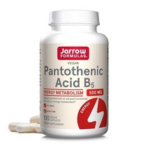 Jarrow Formulas 판토텐산 B5 500mg - 100베지캡슐 필수 비타민 B
