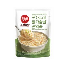 CJ제일제당 레토르트 햇반 소프트밀 닭가슴살 곤약죽 1인분 180g 간단한아침메뉴 자취음식 가정간편식 저녁메뉴추천, 2개