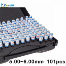 1.00-2.00mm 정밀 강철 핀 게이지 1.00 ~ 2.00 단계 0.01mm 부드러운 플러그 게이지 구멍 게이지 세트 핀, 5.00-6.00mm