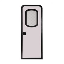 캠핑카 문 카라반 도어 유럽식 출입문 가림막 DIY, 1800-800mm 블랙 프레임 화이트