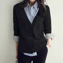 여성 기본 데일리 울 가디건 니트 간절기 봄 브이넥