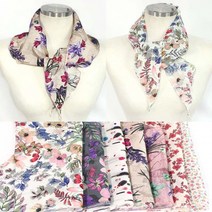 고급 쿨 풍기인견스카프 여름 플라워 여성 패션스카프 여행 무역