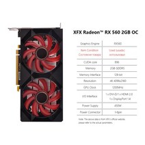 xfx radeon rx550 rx560 rx470 rx480 rx570 rx580 rx590 2gb 4gb 8gb 게임 그래픽 데스크탑 컴퓨터 비디오 카드 GPU, rx560 2GB 2팬