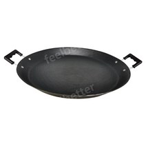 안성주물 무쇠 그릴 주물 솥뚜껑 불판 철판 고기 삼겹살 팬케이크 그리들팬 캠핑 무코팅, M.32CM+냄비뚜껑