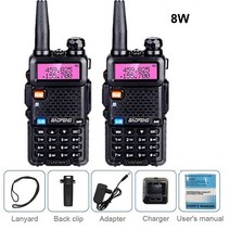 디지털 무전기 생활 무전기 baofeng uv 5r 8w 워키 토키 uv-5r 스캐너 라디오 방송국 hf 트랜시버 vhf uhf cb 햄 라디오 사냥 uv5r, 2개 5r8w, 영국