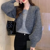 [제이0]볼레로 니트 긴팔 가디건